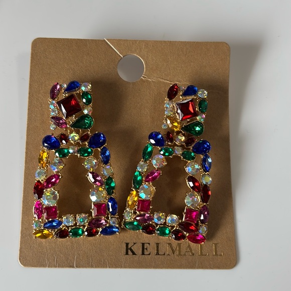 kelmall Accessories - Colorful Geometric Statement Earrings